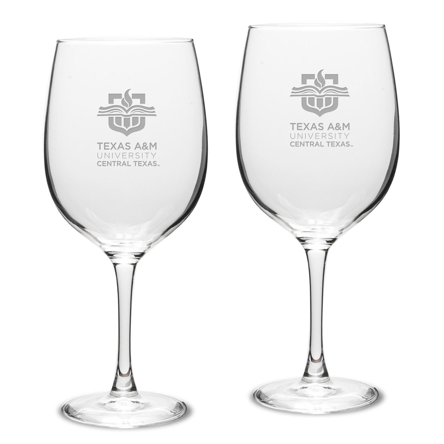 Texas A&M Central Texas Warriors 19oz. Two-Piece Traditional Red Wine Table Glass Set