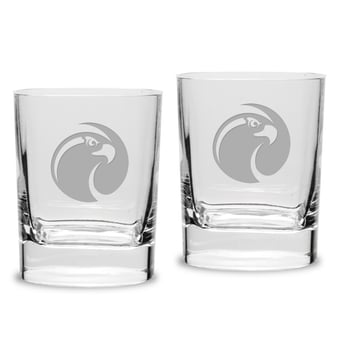 Seattle Pacific Falcons 11.75oz. Two-Piece Luigi Bormioli Square Double Old Fashion Glasses Set