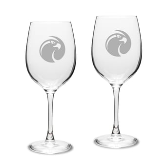 Seattle Pacific Falcons Two-Piece 16oz. Traditional White Wine Glass Set