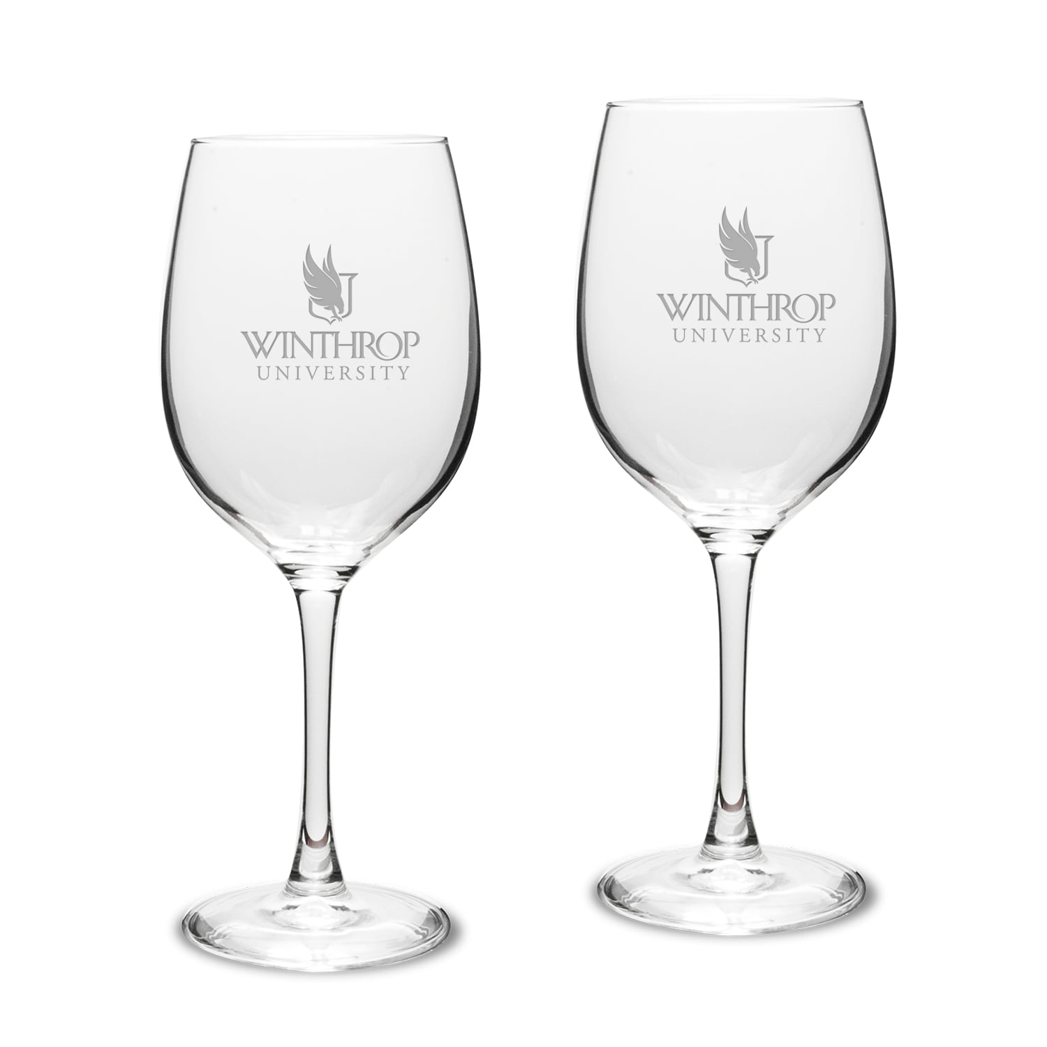 Winthrop Eagles Two-Piece 16oz. Traditional White Wine Glass Set