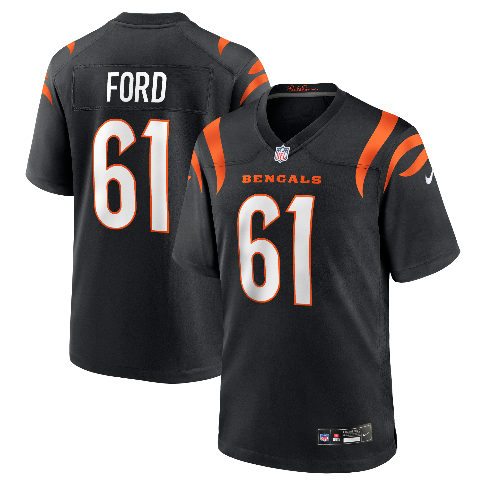 Men's Nike Cody Ford Black Cincinnati Bengals Game Jersey