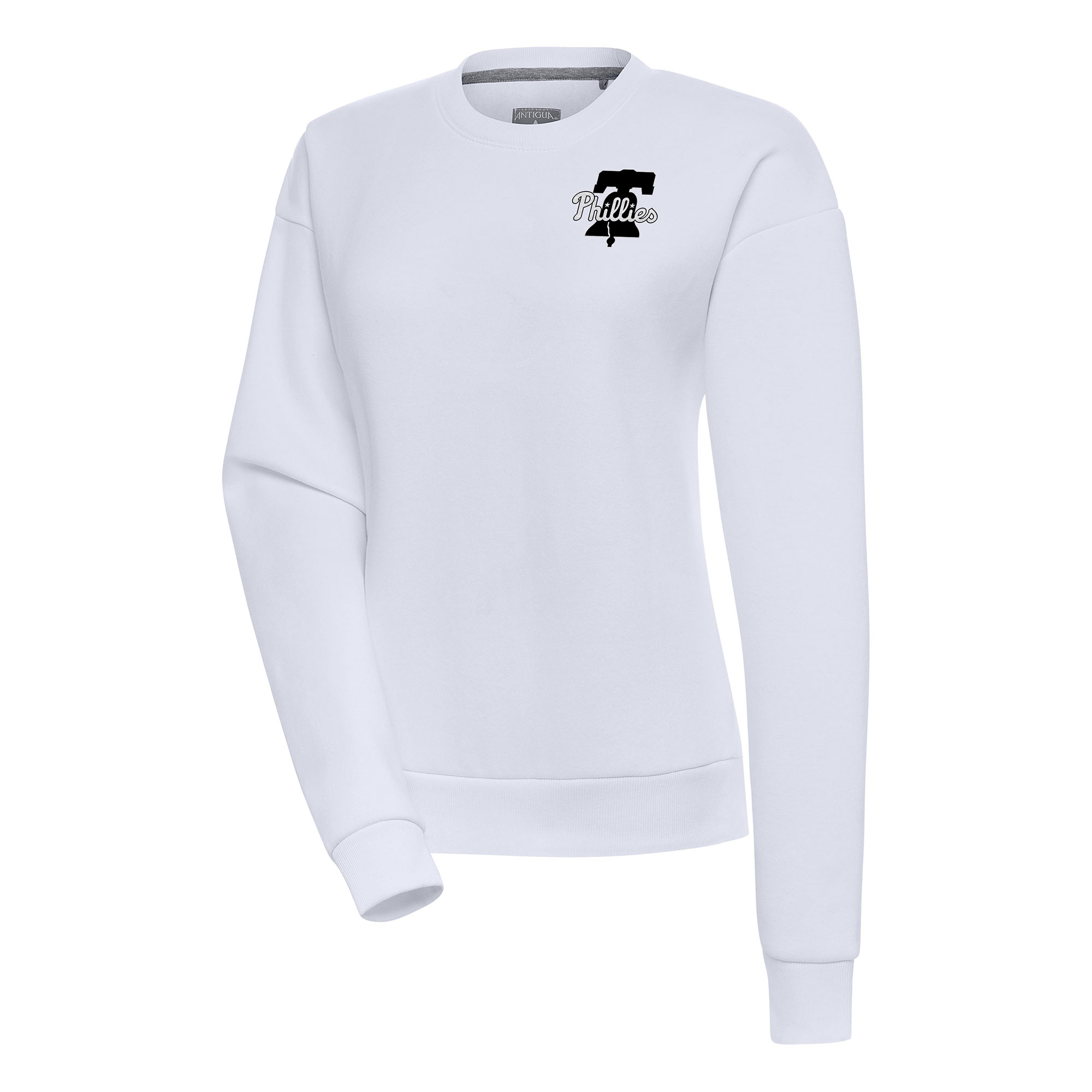 Women’s Antigua White Philadelphia Phillies Brushed Metallic Victory Pullover Sweatshirt Women’s Antigua White Philadelphia Phillies Brushed Metallic Victory Pullover Sweatshirt