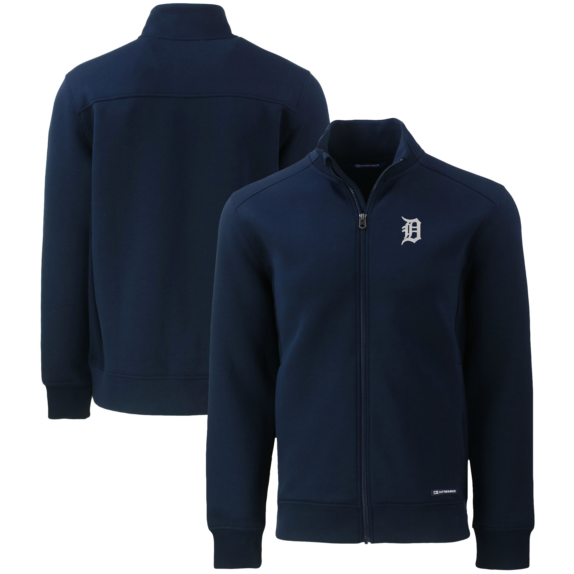 Men’s Cutter & Buck Navy Detroit Tigers Roam Eco Recycled Full-Zip Jacket Men’s Cutter & Buck Navy Detroit Tigers Roam Eco Recycled Full-Zip Jacket