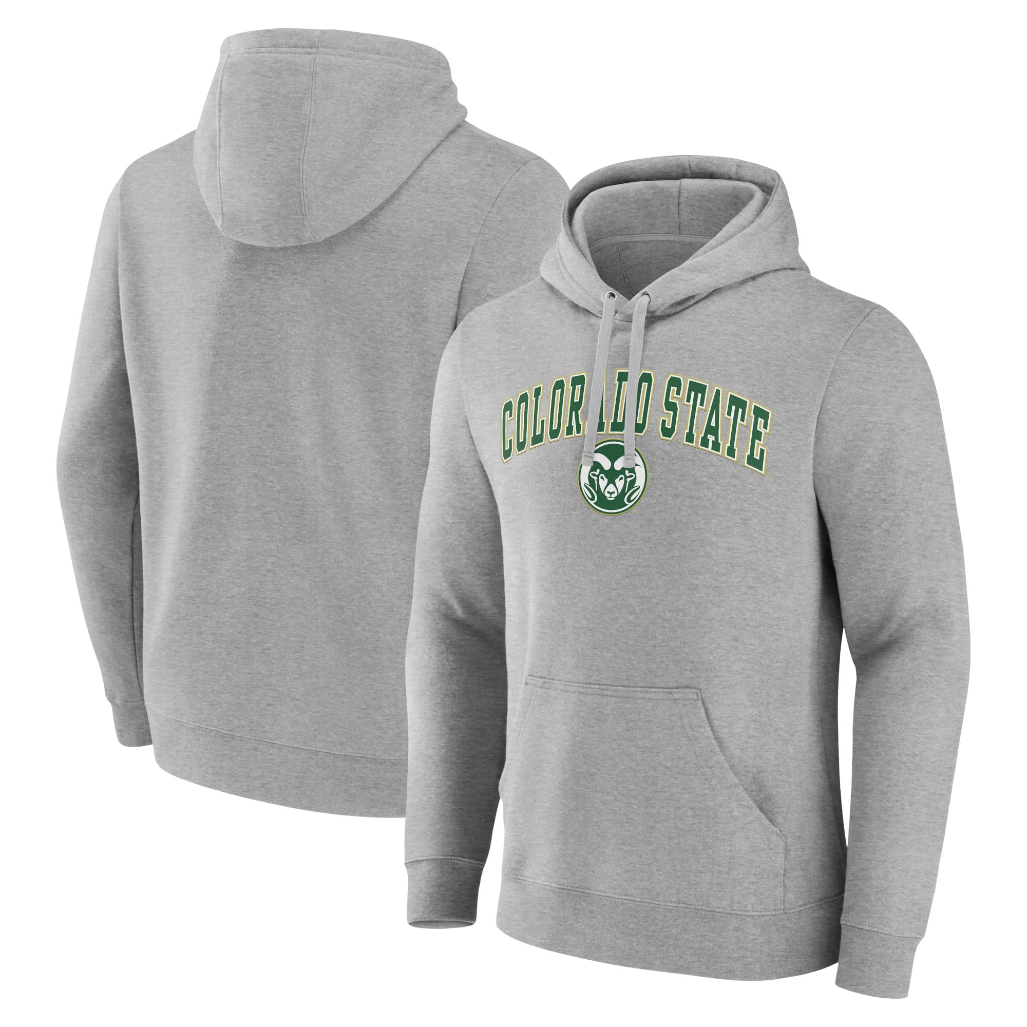 Men's Gray Colorado State Rams Campus Pullover Hoodie