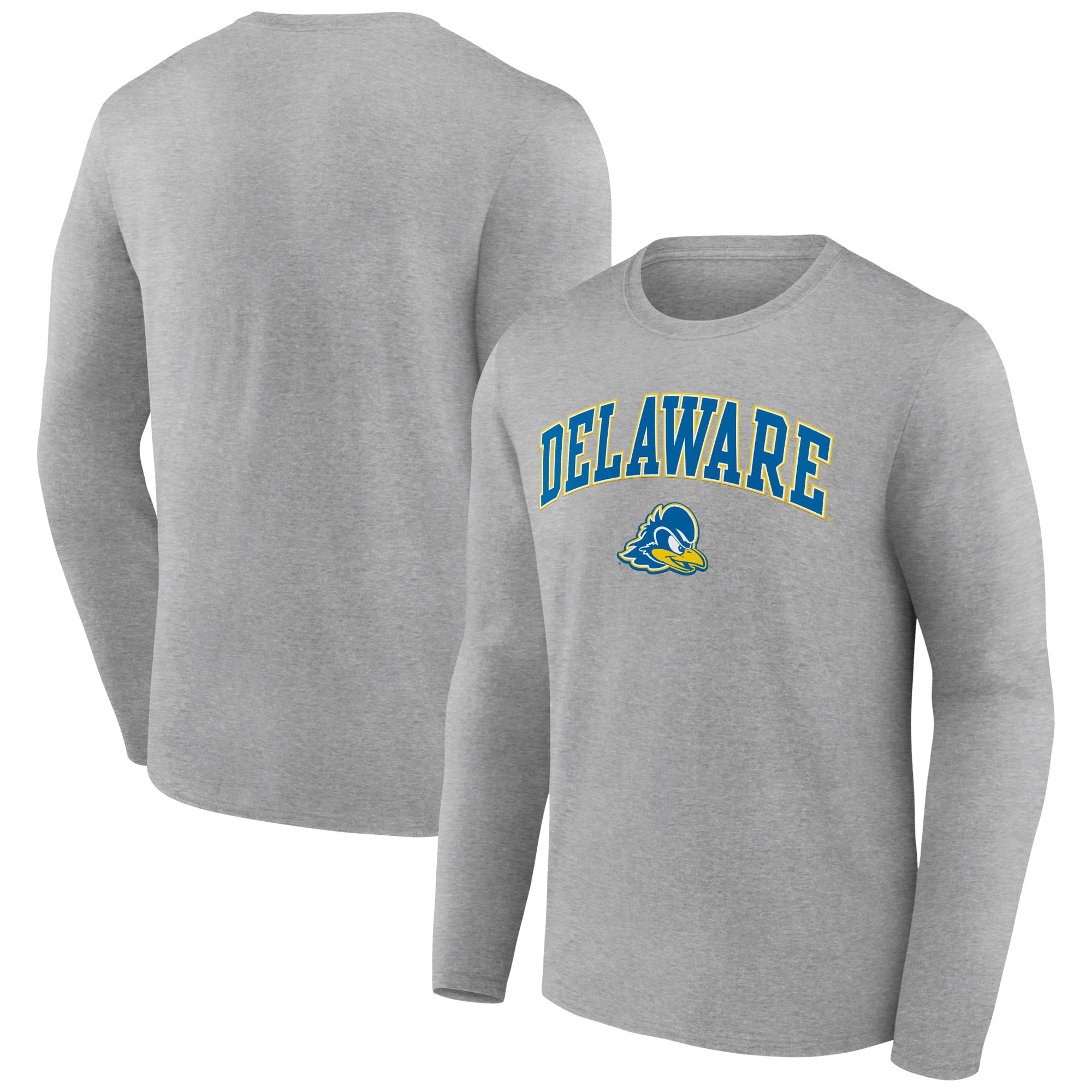 Men's Gray Delaware Fightin' Blue Hens Campus Long Sleeve T-Shirt
