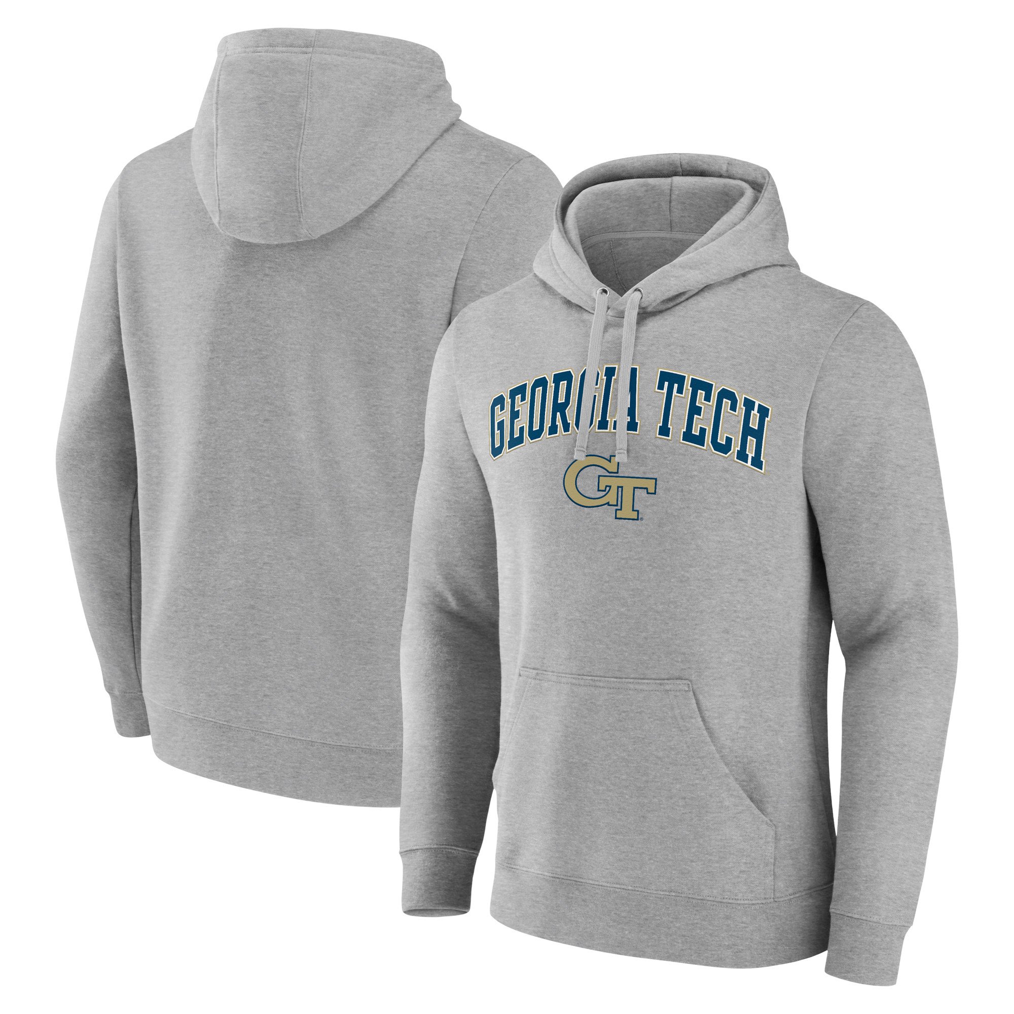 Men's Gray Georgia Tech Yellow Jackets Campus Pullover Hoodie