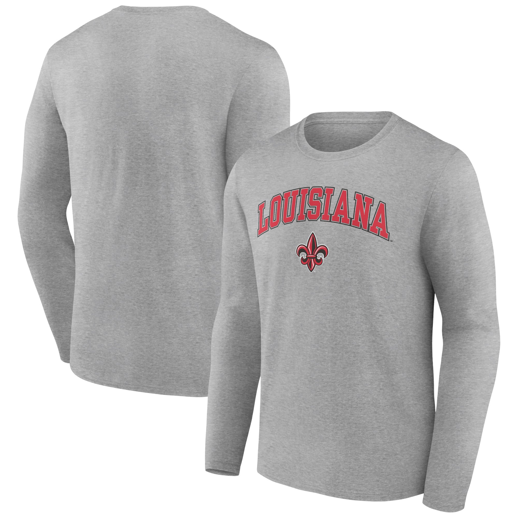 Men's Gray Louisiana Ragin' Cajuns Campus Long Sleeve T-Shirt