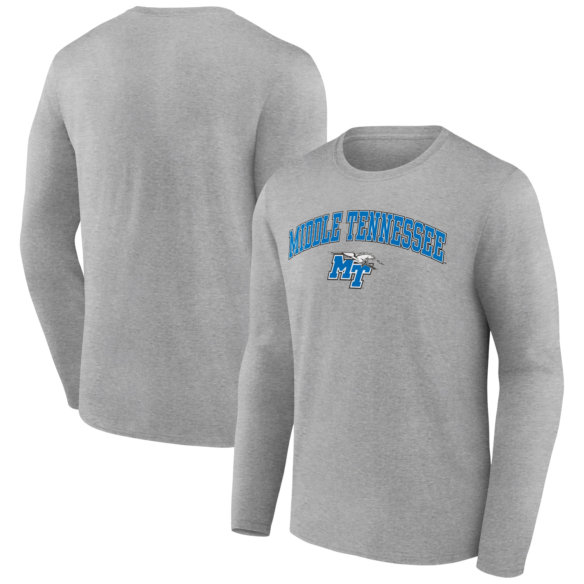 Men's Gray Mid. Tenn. St. Blue Raiders Campus Long Sleeve T-Shirt