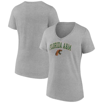 Women's Gray Florida A&M Rattlers Campus V-Neck T-Shirt