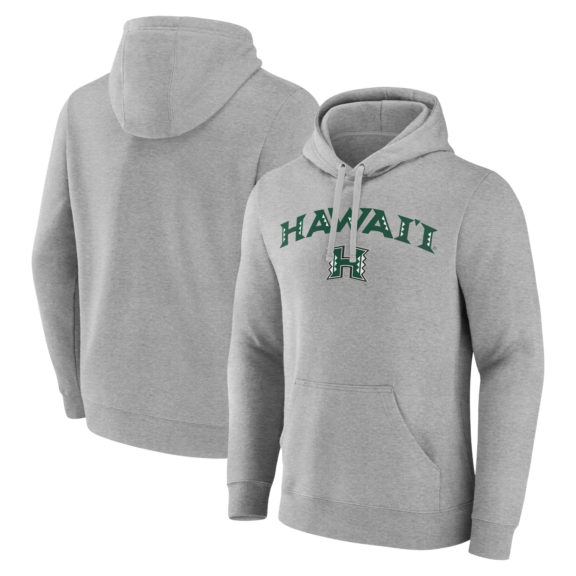 Men's Gray Hawaii Warriors Campus Pullover Hoodie