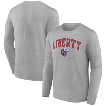 Men's Gray Liberty Flames Campus Long Sleeve T-Shirt