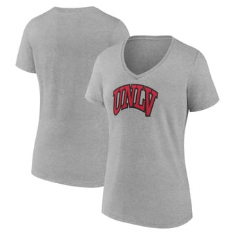 Women's Gray UNLV Rebels Campus V-Neck T-Shirt