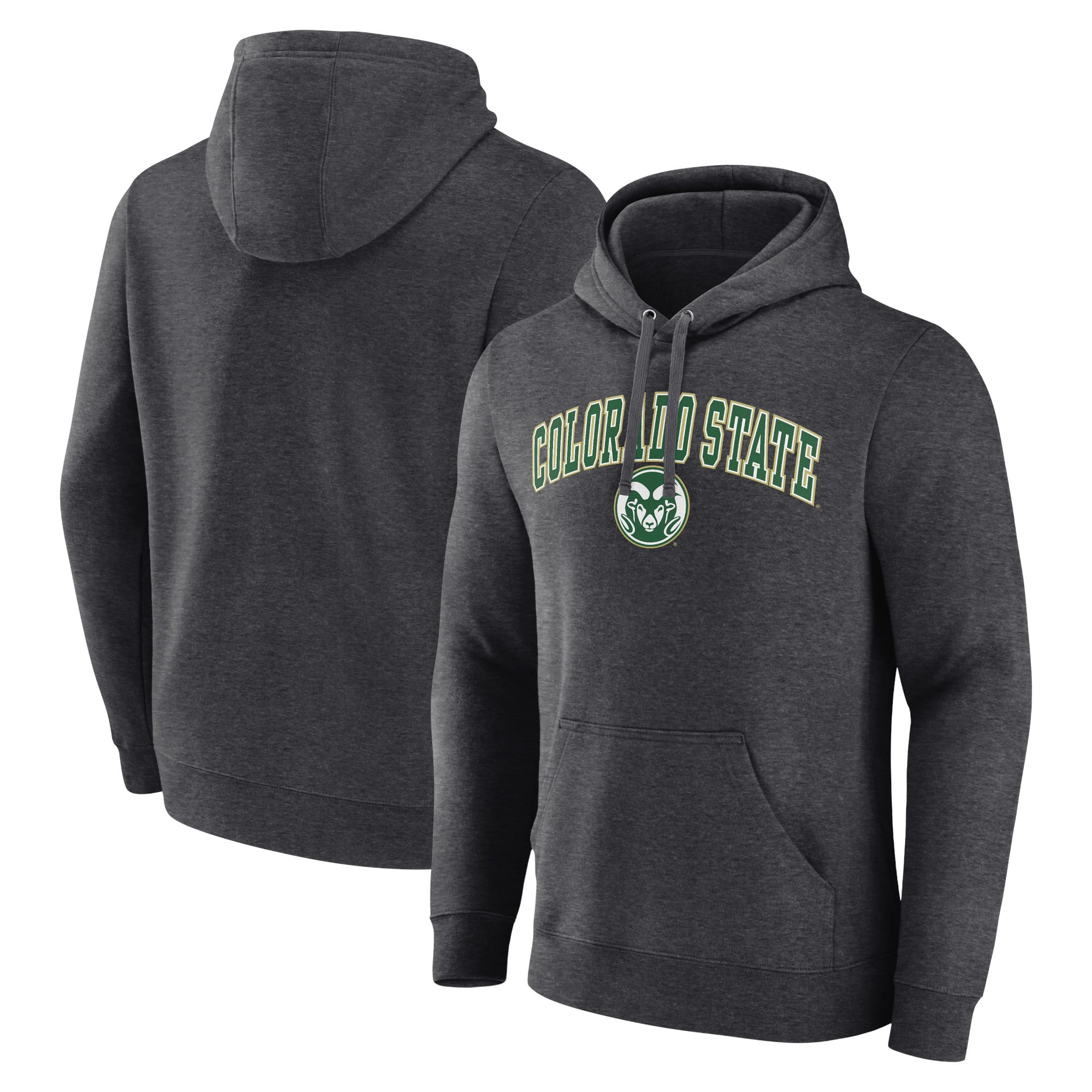 Men's Charcoal Colorado State Rams Campus Pullover Hoodie