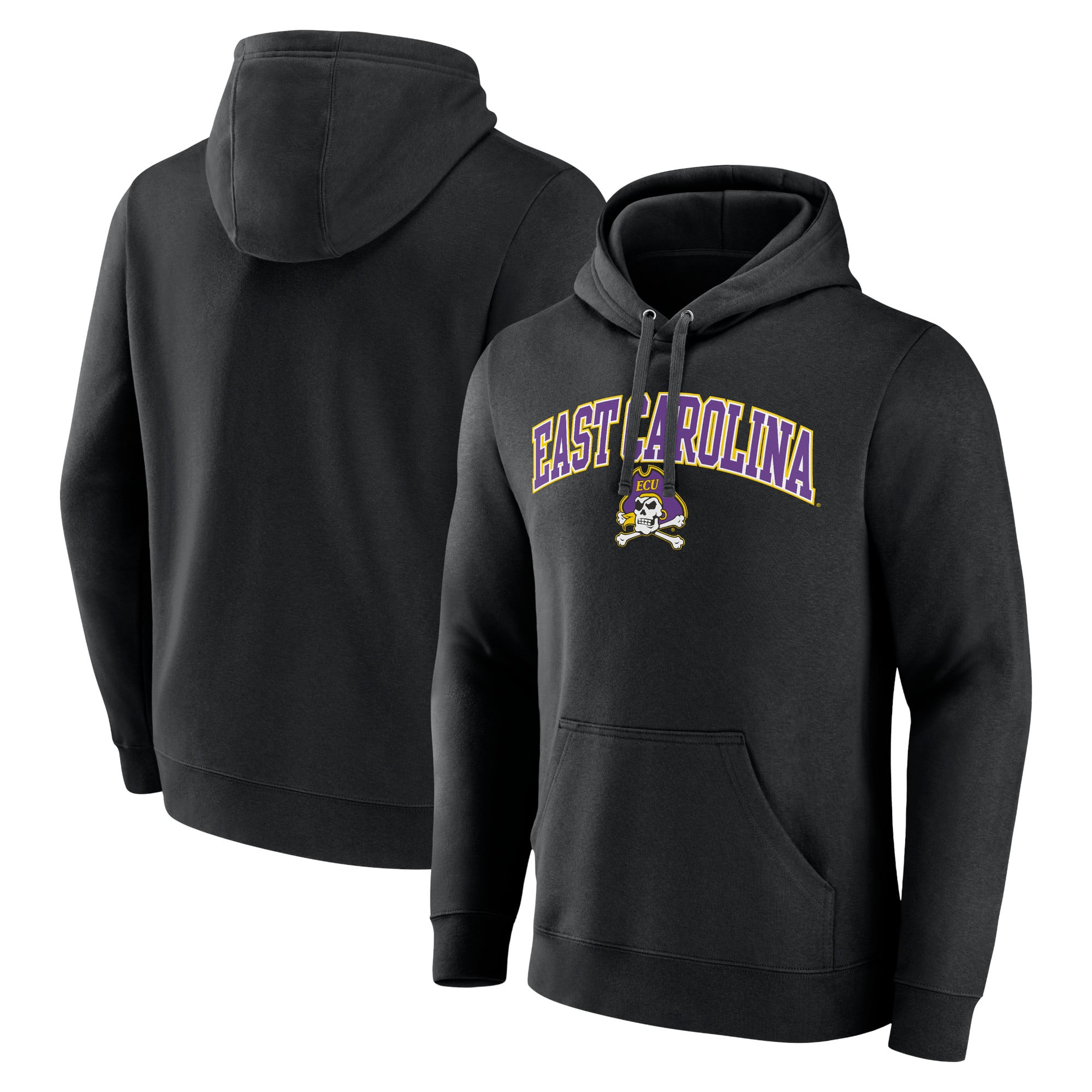 Men's Black ECU Pirates Campus Pullover Hoodie
