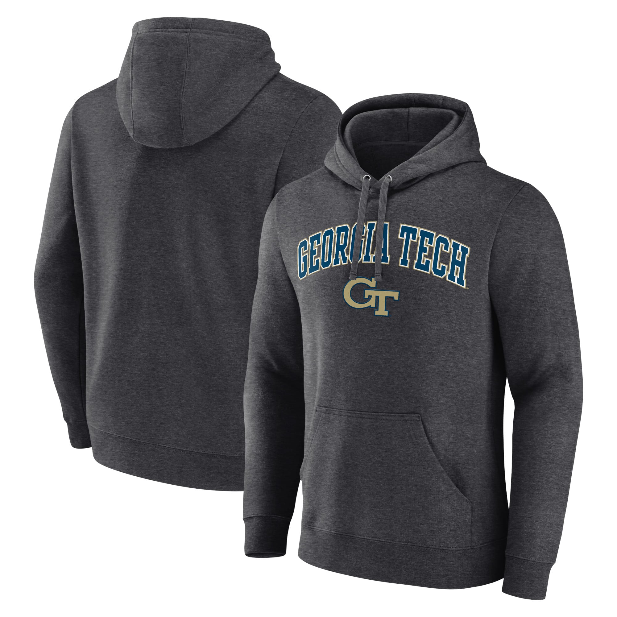 Men's Charcoal Georgia Tech Yellow Jackets Campus Pullover Hoodie