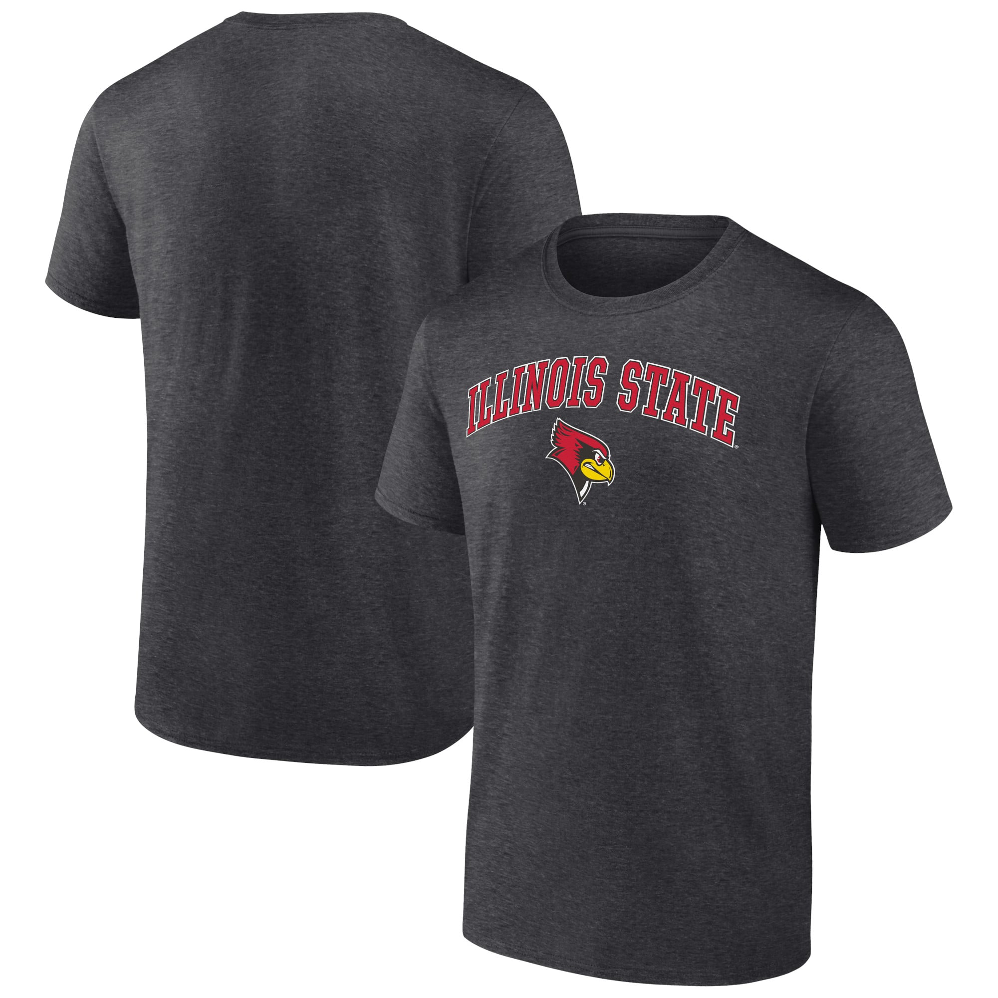 Men's Charcoal Illinois State Redbirds Campus T-Shirt