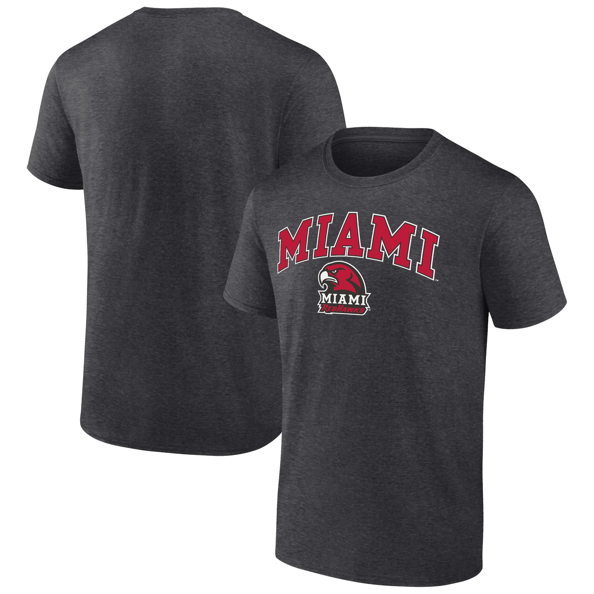 Men's Charcoal Miami University RedHawks Campus T-Shirt