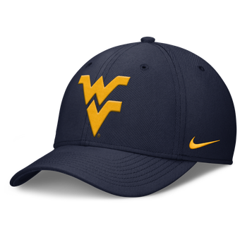 Men's Nike Navy West Virginia Mountaineers Rise SwooshFlex Dri-FIT Hat