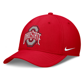 Men's Nike Scarlet Ohio State Buckeyes Rise SwooshFlex Dri-FIT Hat