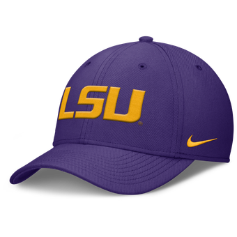 Men's Nike Purple LSU Tigers Rise SwooshFlex Dri-FIT Hat