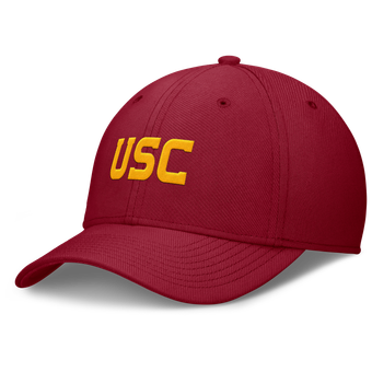 Men's Nike Cardinal USC Trojans Rise SwooshFlex Dri-FIT Hat