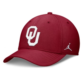 Men's Jordan Brand Crimson Oklahoma Sooners Rise SwooshFlex Dri-FIT Hat