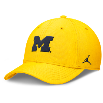 Men's Jordan Brand Maize Michigan Wolverines Rise SwooshFlex Dri-FIT Hat