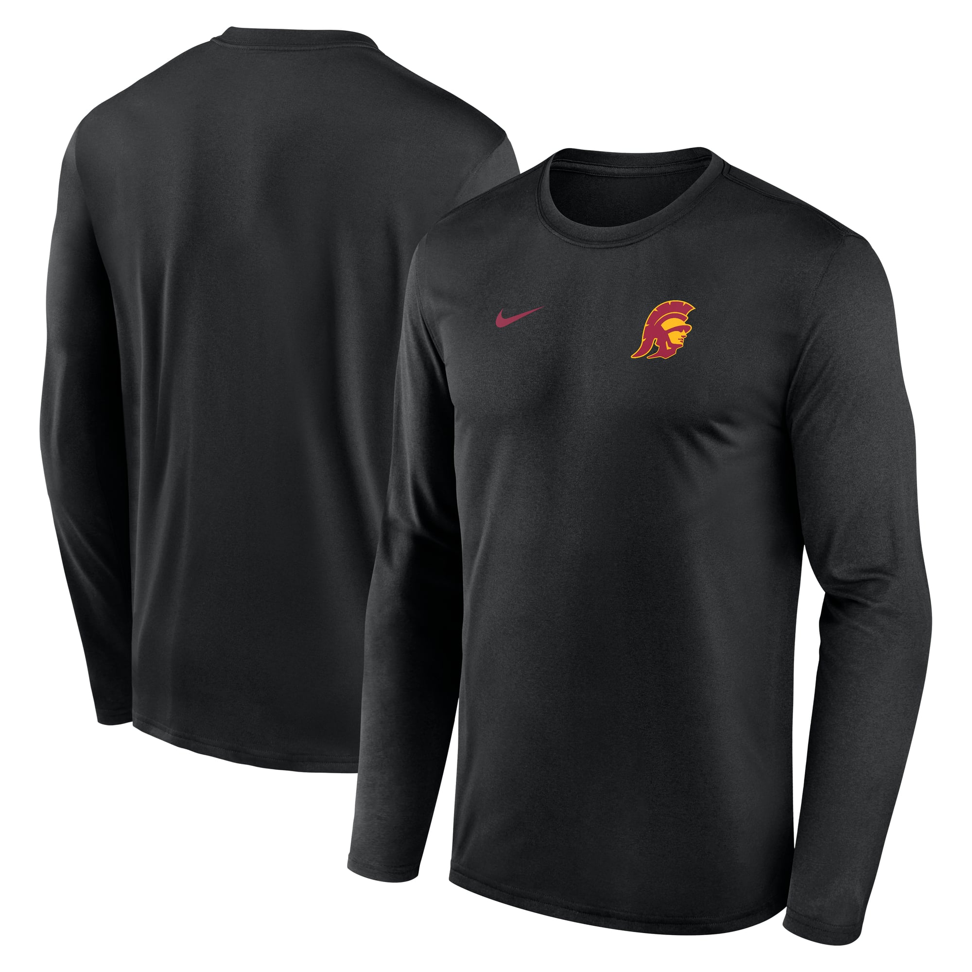 Men's Nike Black USC Trojans 2026 Sideline Small Logo Legend Dri-FIT Long Sleeve T-Shirt