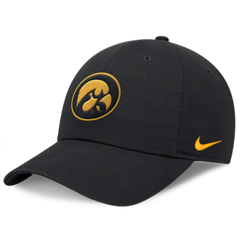 Men's Nike Black Iowa Hawkeyes Club Dri-FIT Adjustable Hat