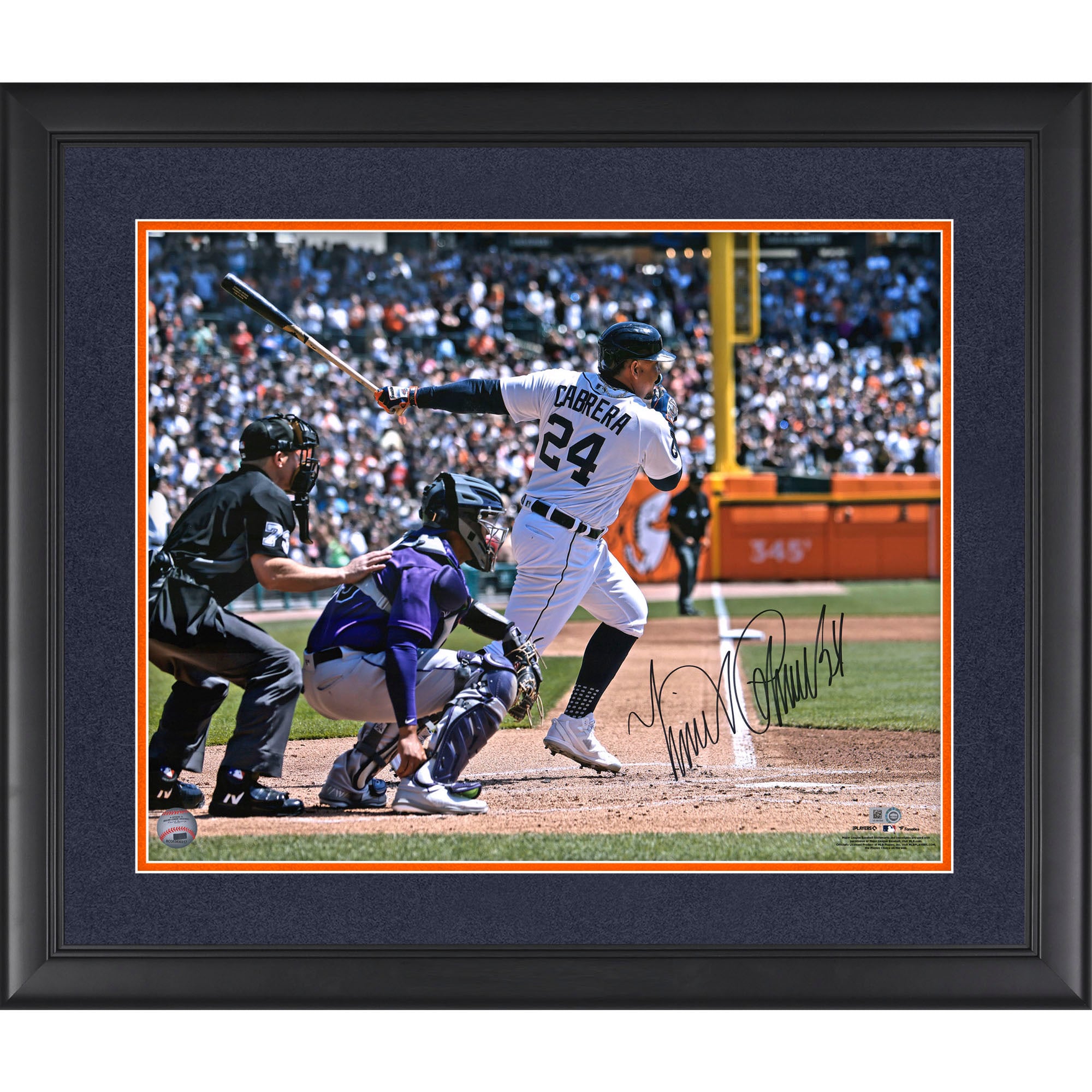 Miguel Cabrera Detroit Tigers Autographed Framed 16'' x 20'' 3000th Hit Photograph