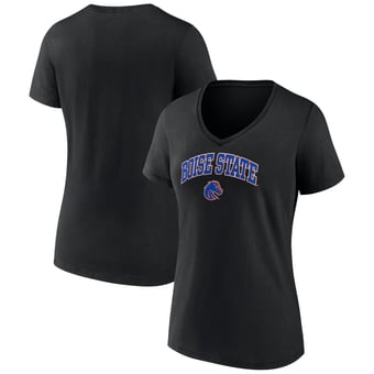 Women's Black Boise State Broncos Campus V-Neck T-Shirt