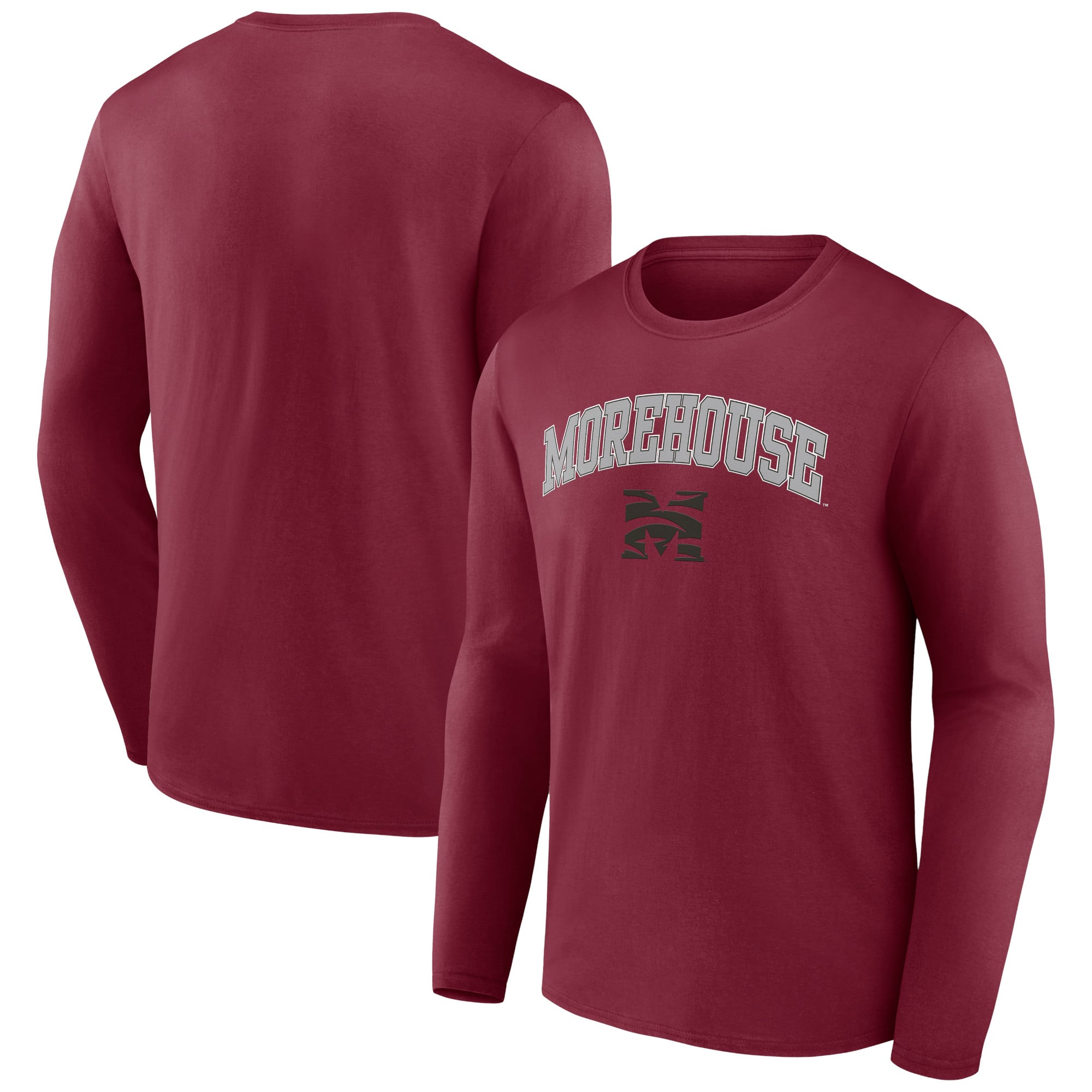 Men's Maroon Morehouse Maroon Tigers Campus Long Sleeve T-Shirt