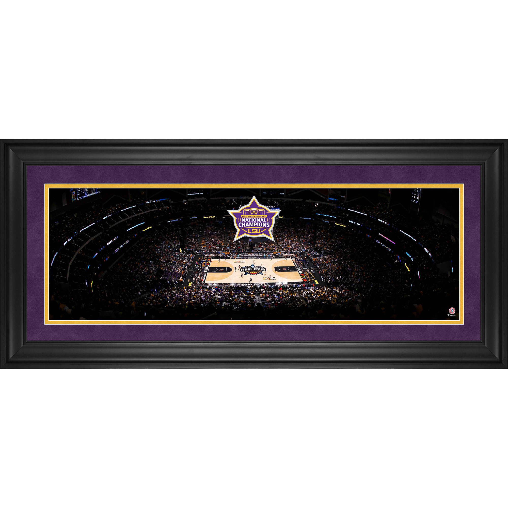 LSU Tigers 2023 NCAA Women's Basketball National Champions Framed 10" x 30" Panoramic Collage