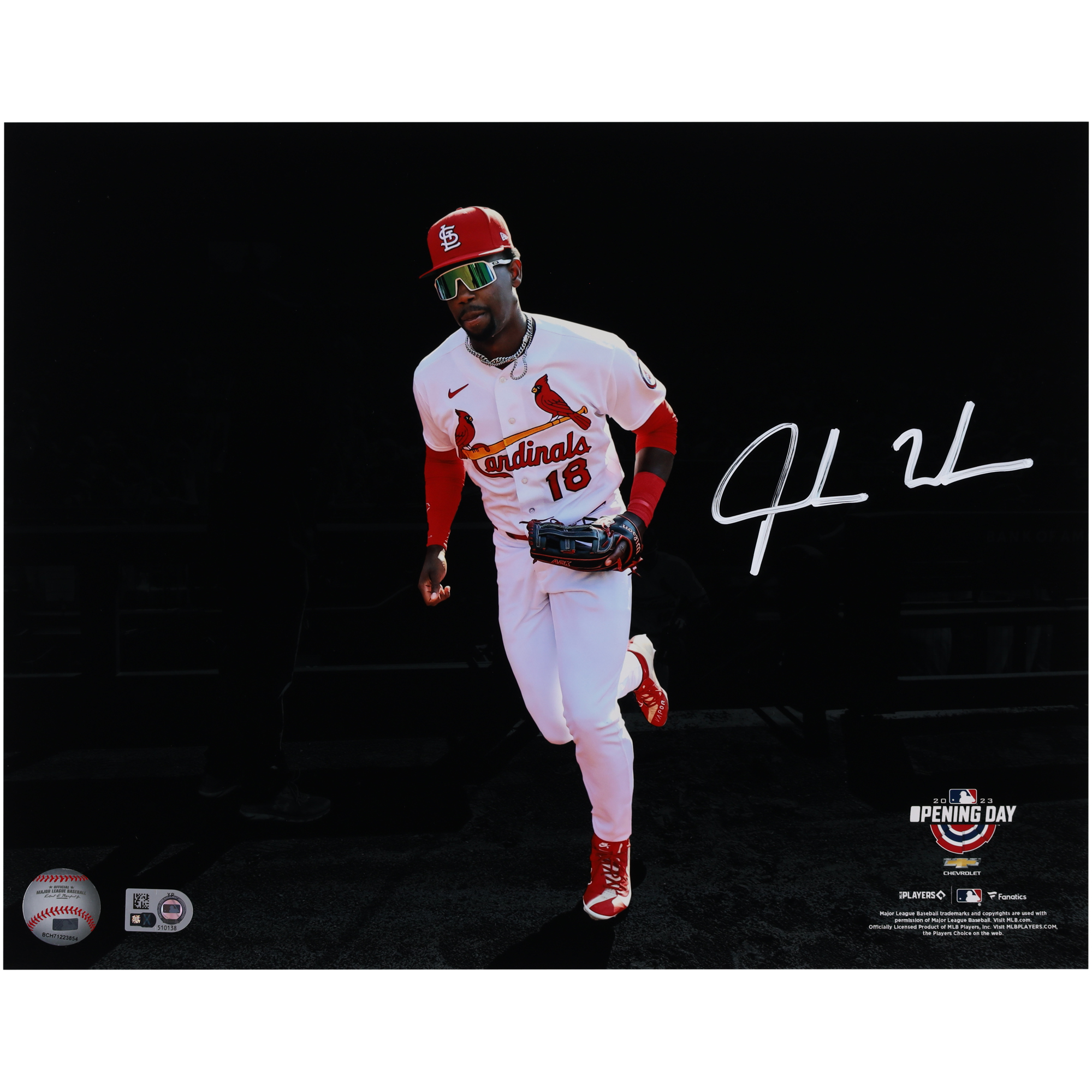 Jordan Walker St. Louis Cardinals Autographed 11" x 14" Opening Day Spotlight Photograph