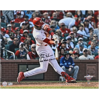 Jordan Walker St. Louis Cardinals Autographed 16" x 20" Opening Day Photograph with "MLB Debut 3-30-23" Inscription