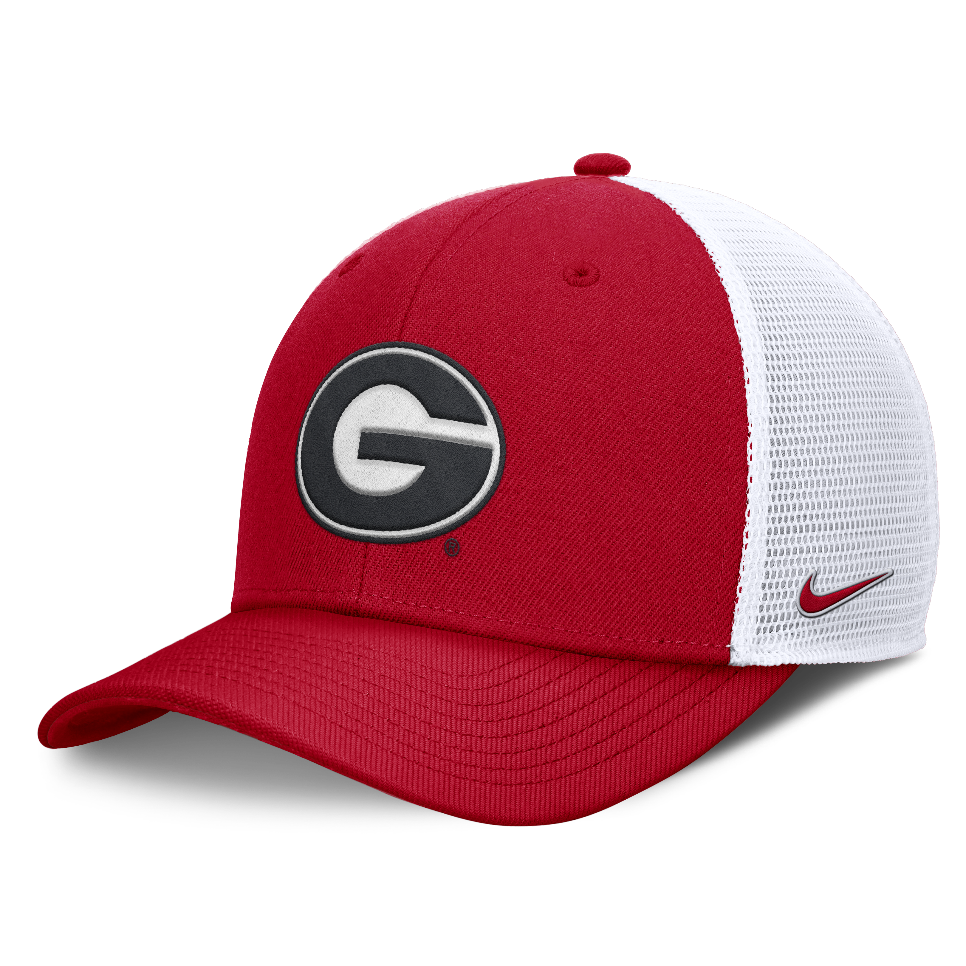 Men's Nike Red/White Georgia Bulldogs Rise Trucker Adjustable Hat
