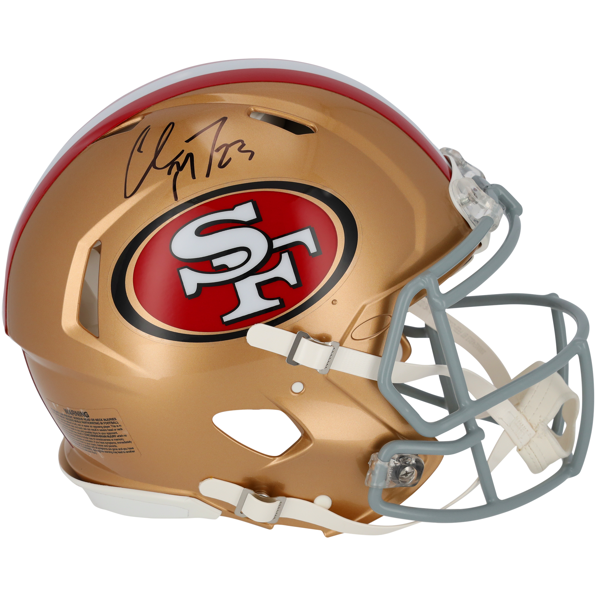 Christian McCaffrey San Francisco 49ers Autographed Riddell Speed Authentic Helmet