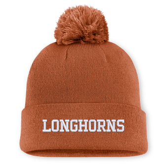 Men's Nike  Texas Orange Texas Longhorns Peak Cuffed Knit Hat With Pom