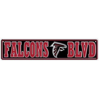 Atlanta Falcons 4" x 18" Team Boulevard Metal Sign