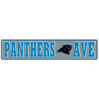 Carolina Panthers 4" x 18" Team Boulevard Metal Sign