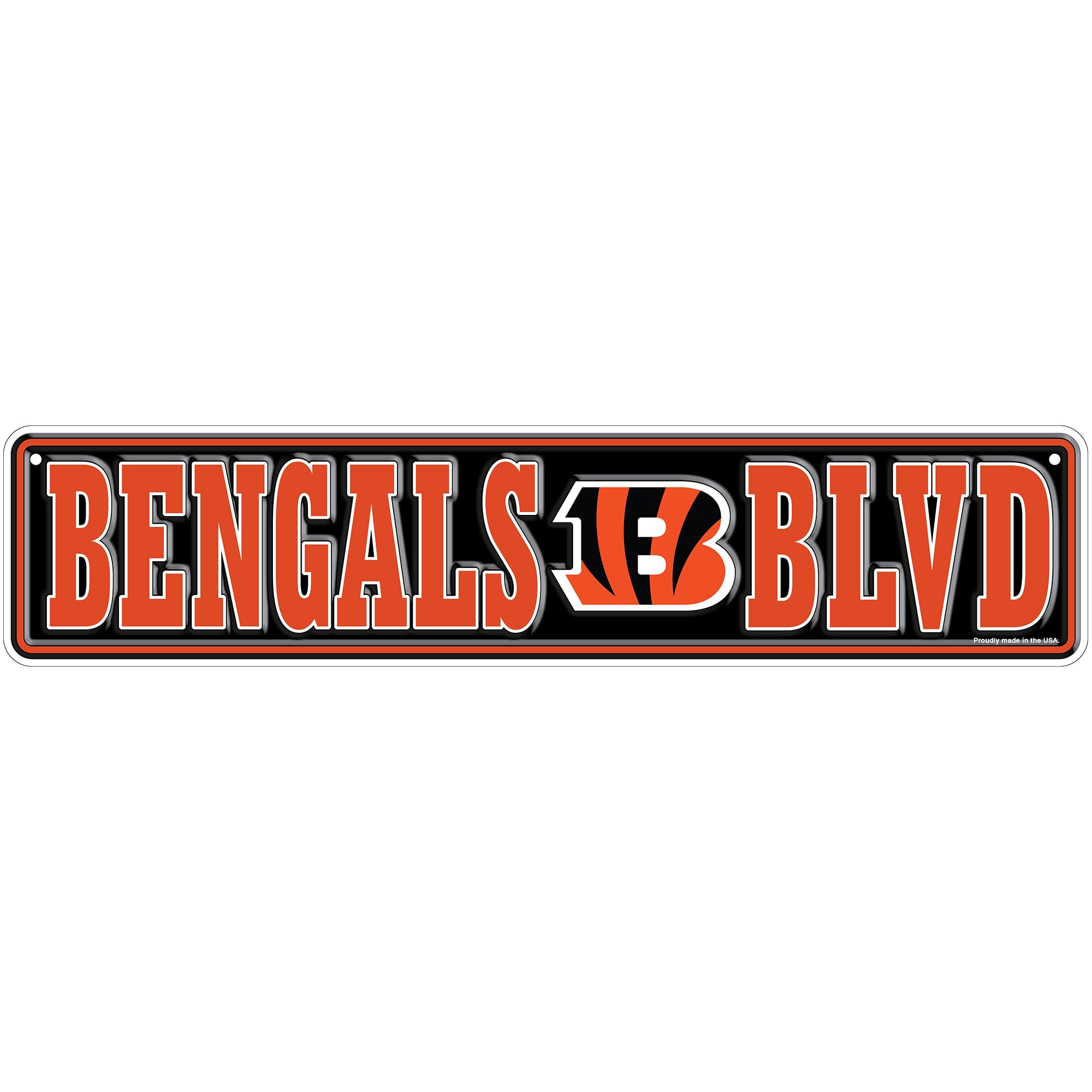 Cincinnati Bengals 4″ x 18″ Team Boulevard Metal Sign Cincinnati Bengals 4″ x 18″ Team Boulevard Metal Sign