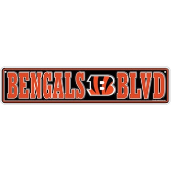 Cincinnati Bengals 4" x 18" Team Boulevard Metal Sign