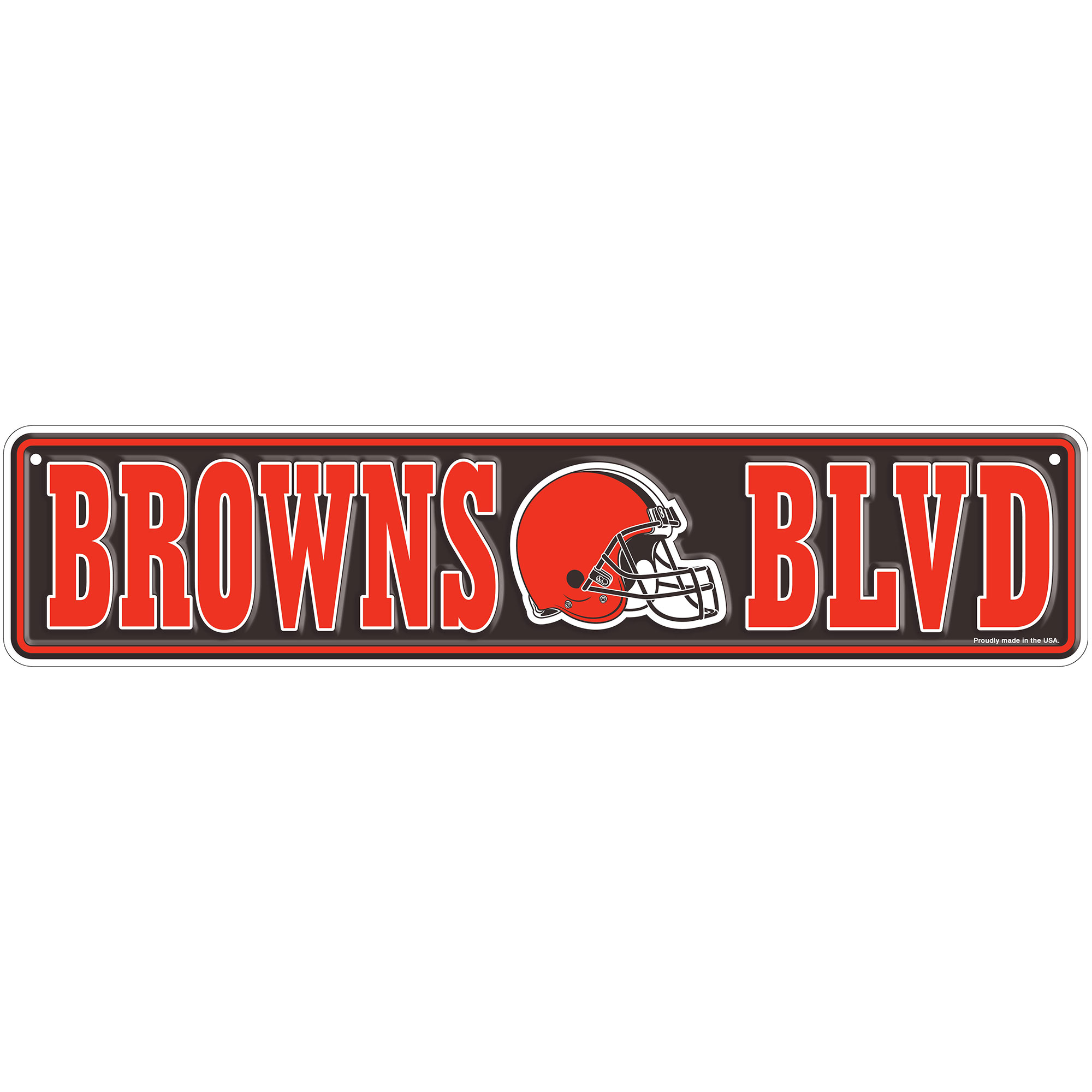 Cleveland Browns 4" x 18" Team Boulevard Metal Sign