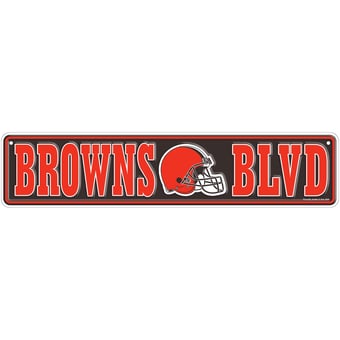 Cleveland Browns 4" x 18" Team Boulevard Metal Sign