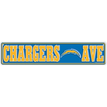 Los Angeles Chargers 4" x 18" Team Boulevard Metal Sign
