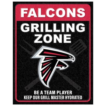 Atlanta Falcons 13" x 20" Grill Zone Metal Sign