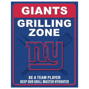 New York Giants 13" x 20" Grill Zone Metal Sign