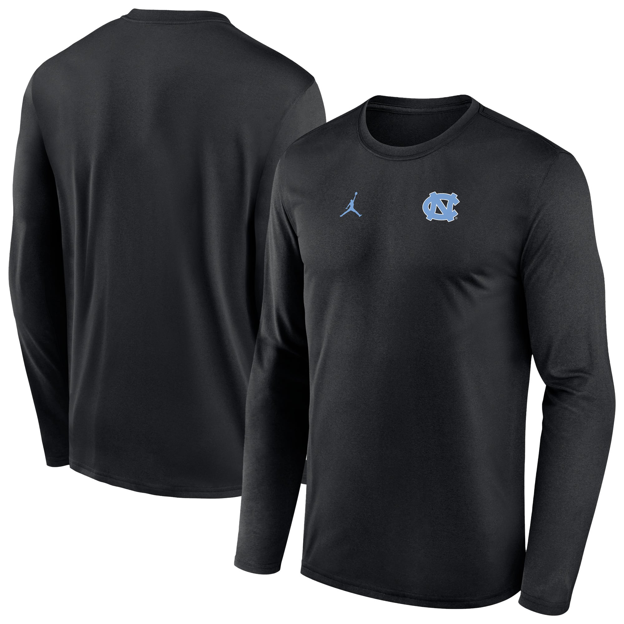 Men's Jordan Brand Black North Carolina Tar Heels 2026 Sideline Small Logo Legend Dri-FIT Long Sleeve T-Shirt