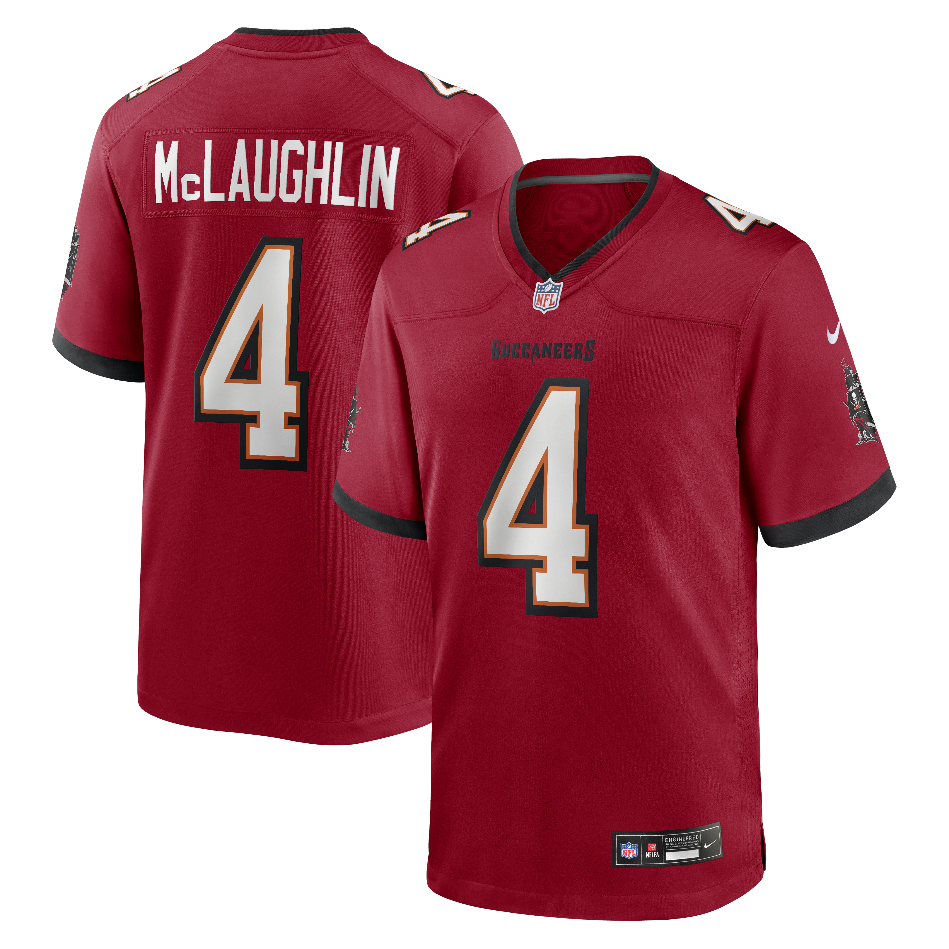Men's Nike Chase McLaughlin Red Tampa Bay Buccaneers Game Player Jersey