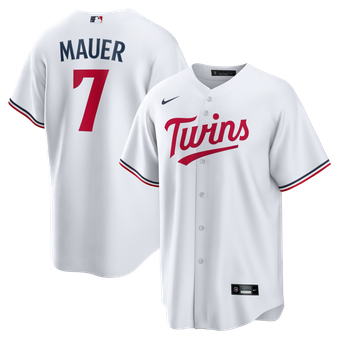 Men's Nike Joe Mauer White Minnesota Twins Home Retired Player Replica Jersey